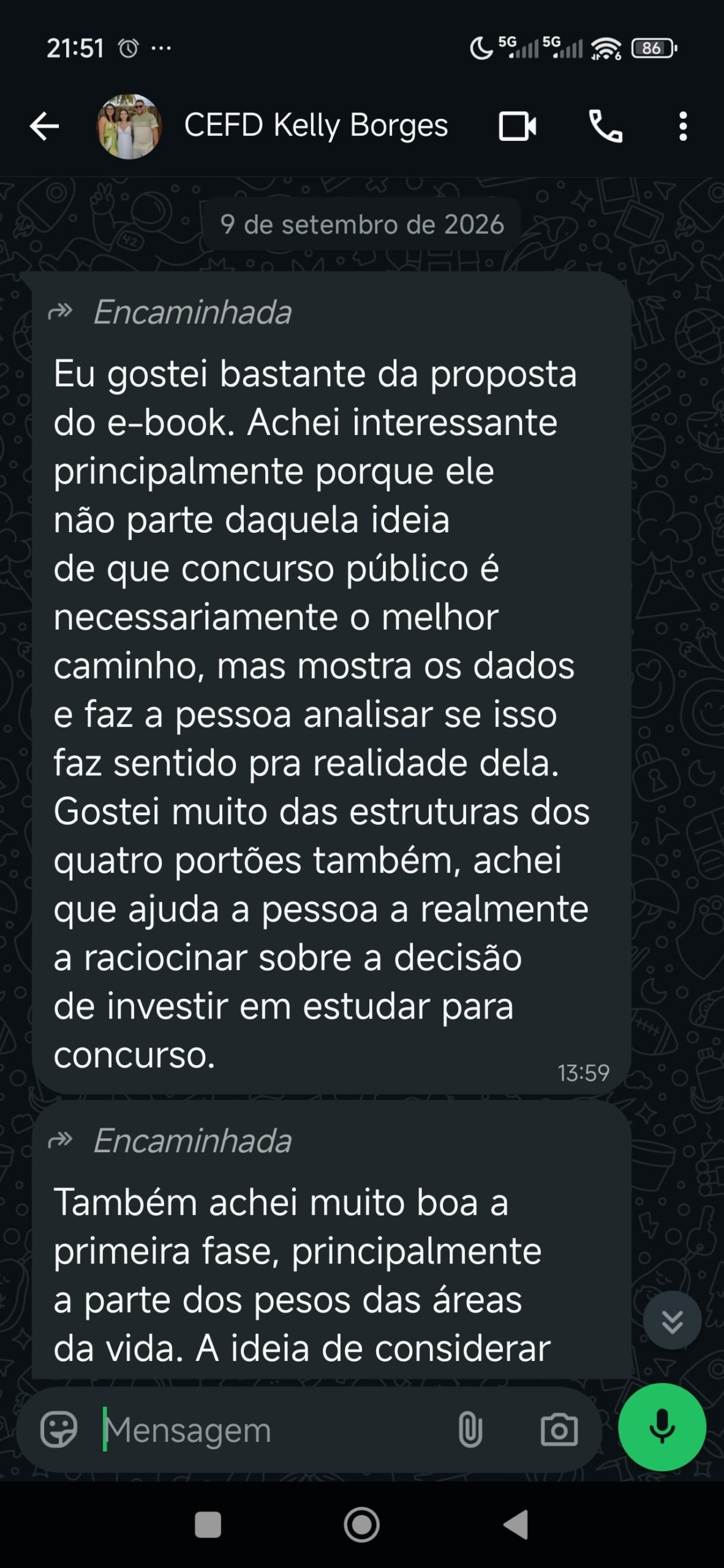Print de depoimento, parte 1