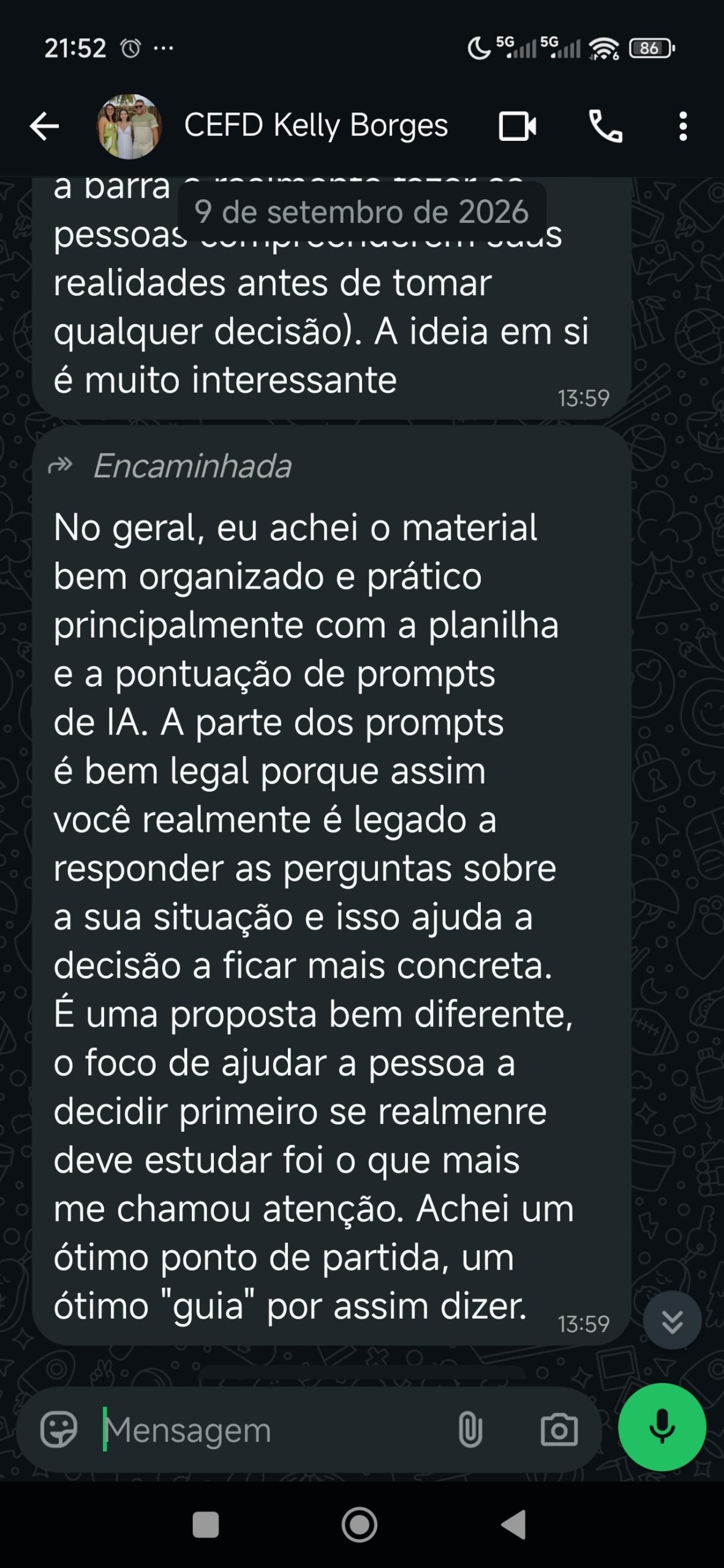 Print de depoimento, parte 3